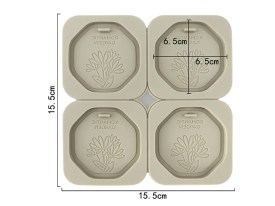 Molde silicona tag aromatico 4 cavidades octogonales